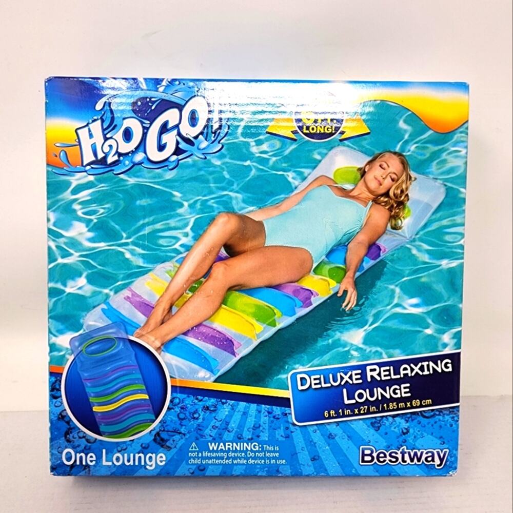 Pool Float Bestway H2O Go Relaxing Pool Float 73 inches Sealed in Box New‎